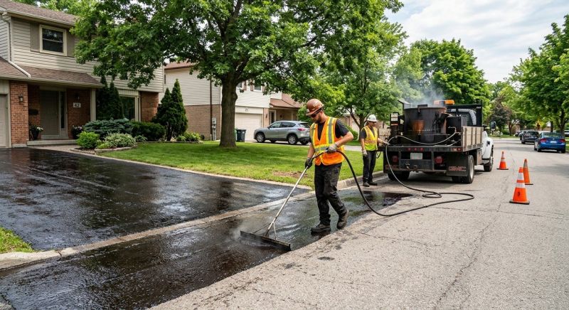 Hot Tar Driveway Sealing in Miami Dade County, FL